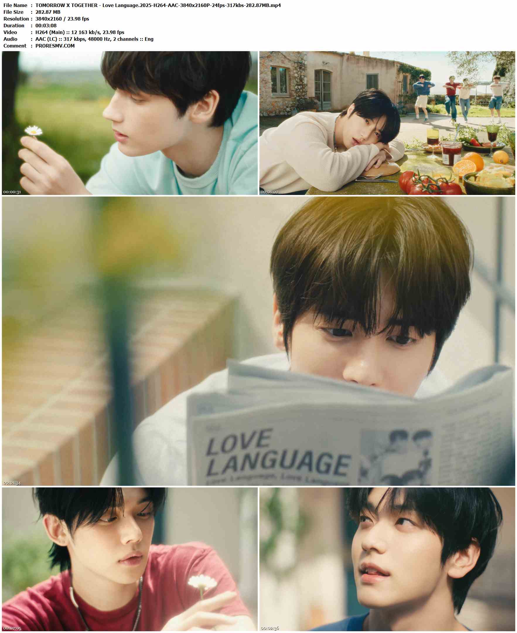 TOMORROW X TOGETHER - Love Language.2025-H264-AAC-3840x2160P-24fps-317kbs-282.87MB官方MV_高清MV